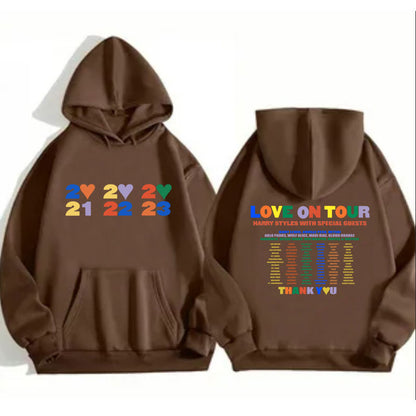 Sudadera con capucha informal con estampado de letras para hombre y mujer