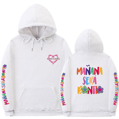 Sudadera con capucha informal con estampado de letras para mujer