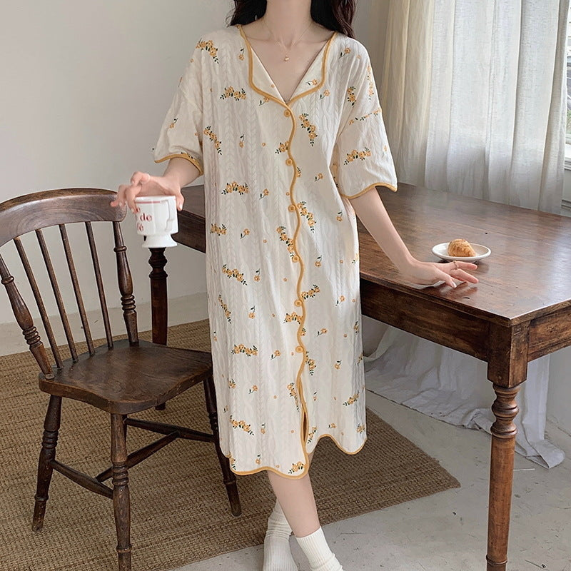 Conjunto de pijama informal de manga corta y pantalones cortos para mujer