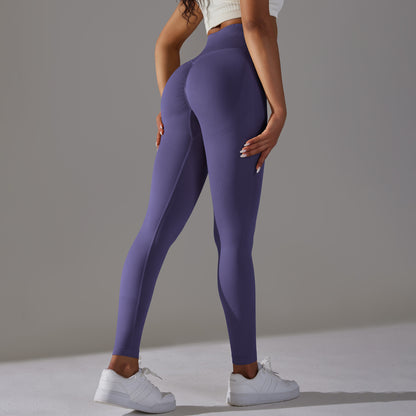 Pantalones de yoga deportivos de cintura alta para mujer, informales, a la moda, con efecto vientre plano y cadera.