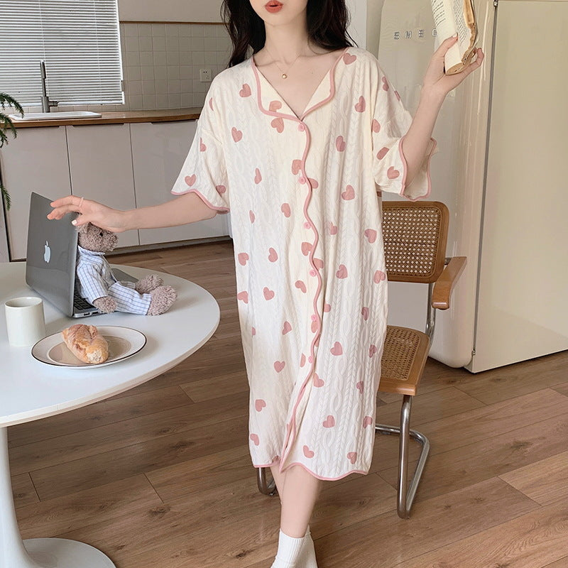Conjunto de pijama informal de manga corta y pantalones cortos para mujer
