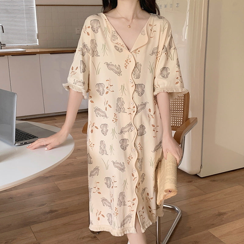 Conjunto de pijama informal de manga corta y pantalones cortos para mujer