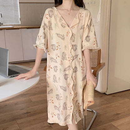 Conjunto de pijama informal de manga corta y pantalones cortos para mujer