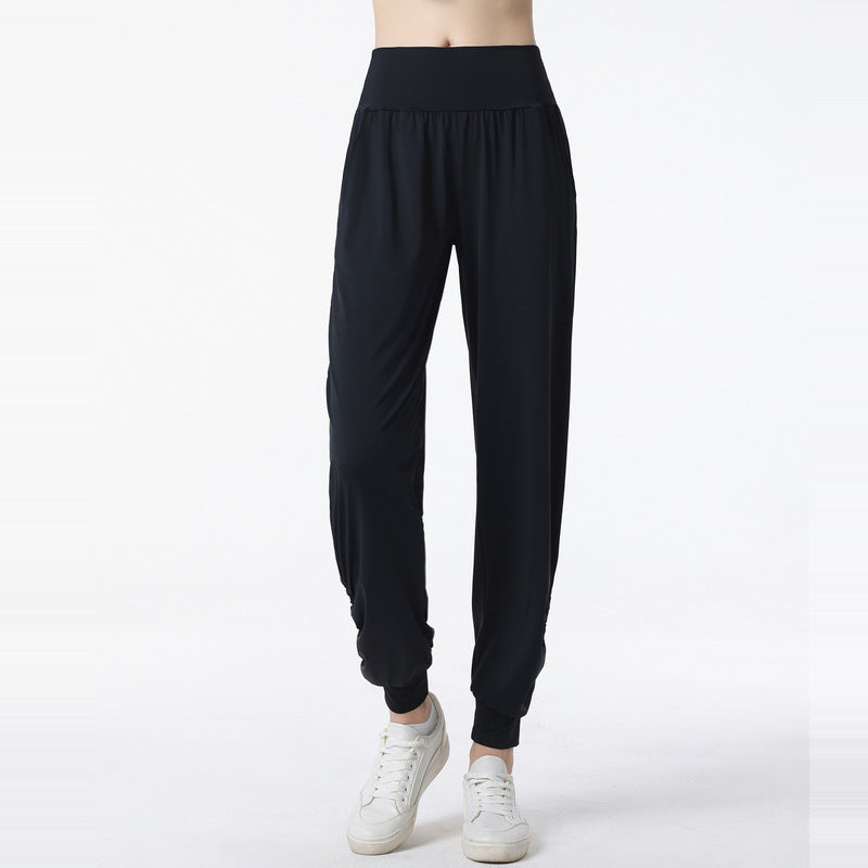 Women'S Casual Solid Color High Waist Quick-Dry Sweatpants