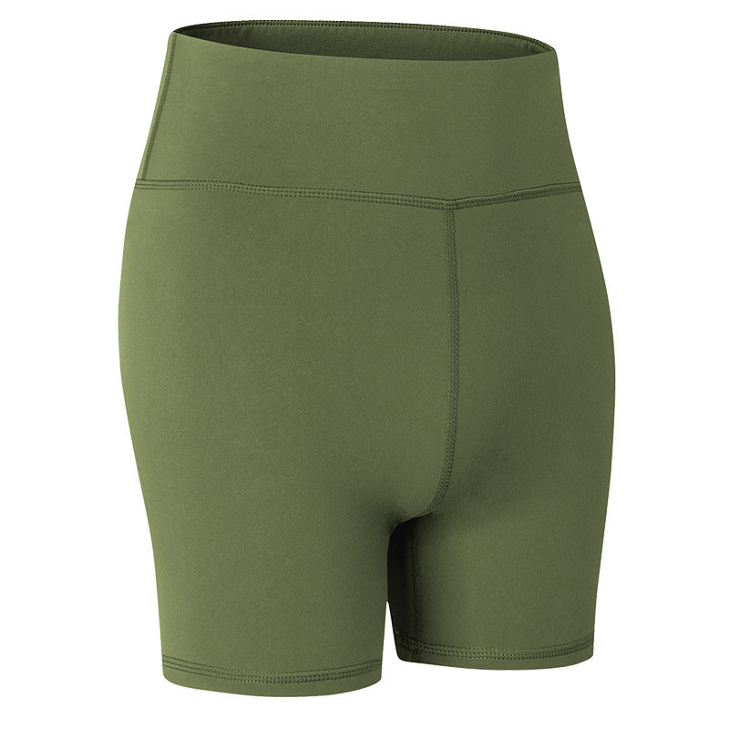 Women'S Casual Nude Printed High-Elastic Tight-Fitting Sports Quick-Drying Fitness 3-Point Biker Shorts