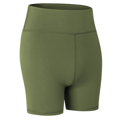 Women'S Casual Nude Printed High-Elastic Tight-Fitting Sports Quick-Drying Fitness 3-Point Biker Shorts