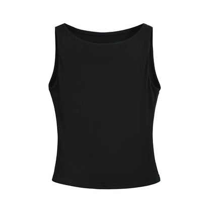 Women Casual Solid Color Sleeveless Slim-Fit Tank Top