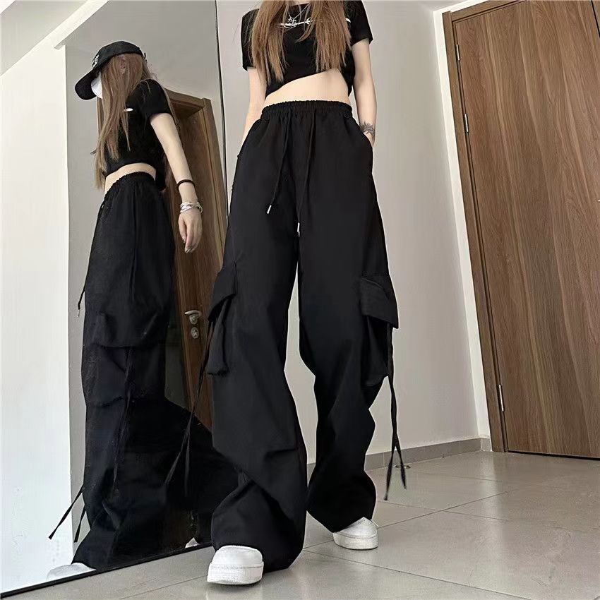 Women Fashion Loose Casual Wide Leg Cargo Pants