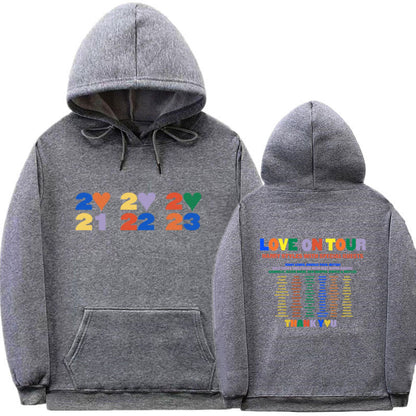 Sudadera con capucha informal con estampado de letras para hombre y mujer
