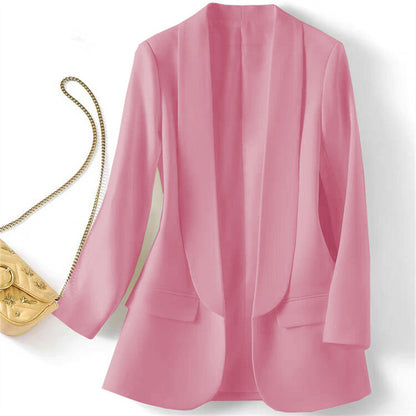 Women Fashion Casual Solid Color Slim-Fit Blazer
