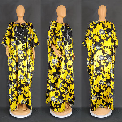 Women Loose Casual Graphic Print Plus Size Dress