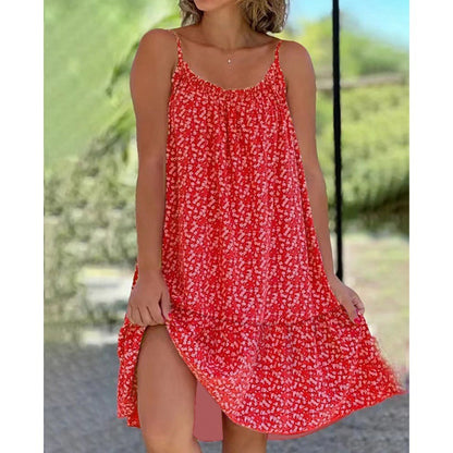 Vestido informal con estampado de flores diminutas para mujer