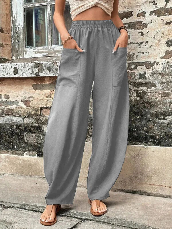 Women Casual Solid Color Pants
