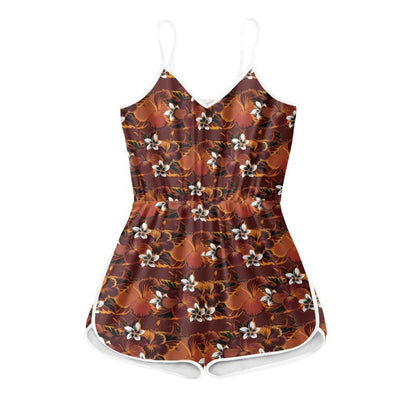 Women Fashion Casual Printed Slip Romper