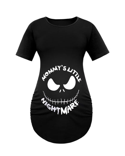 Pregnant Women Casual Printed Round Neck Short-Sleeve T-Shirt