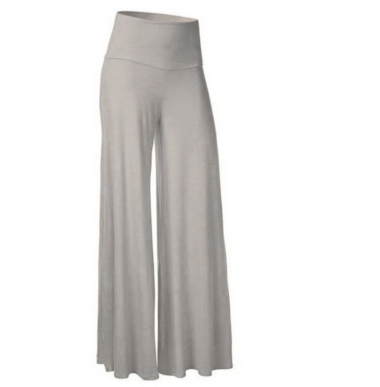 Women Casual Solid Color Wide Leg Pants