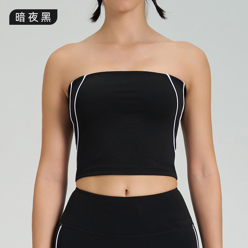 Top deportivo de yoga con doble exfoliación, informal, a la moda para mujer
