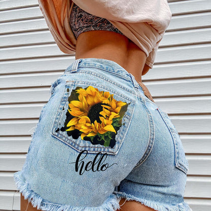 Women Summer Loose Edgy Vintage Casual High Waist Denim Shorts