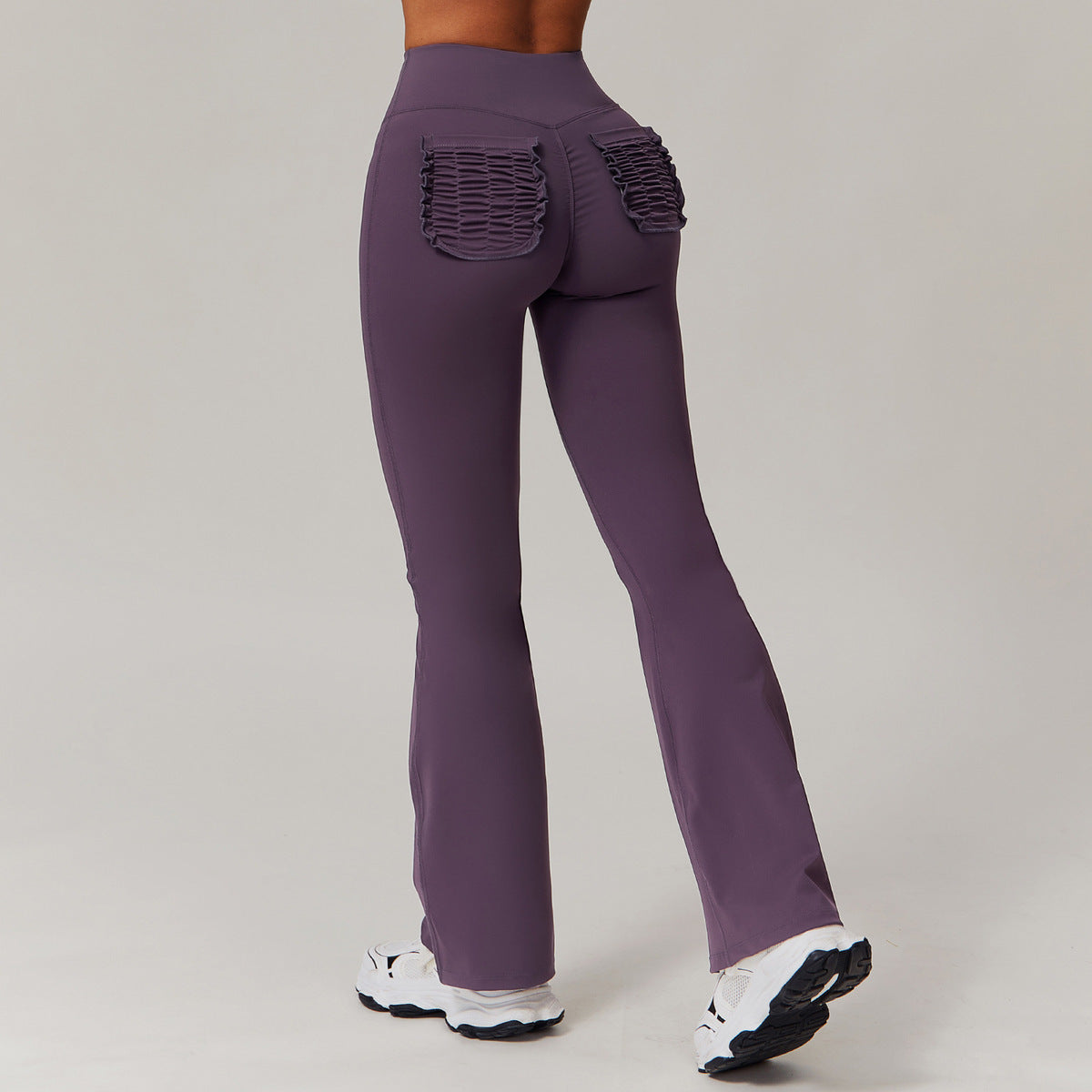 Women Fashion Casual High Waist Fitness Wide Leg Flared Yoga Sports Legging