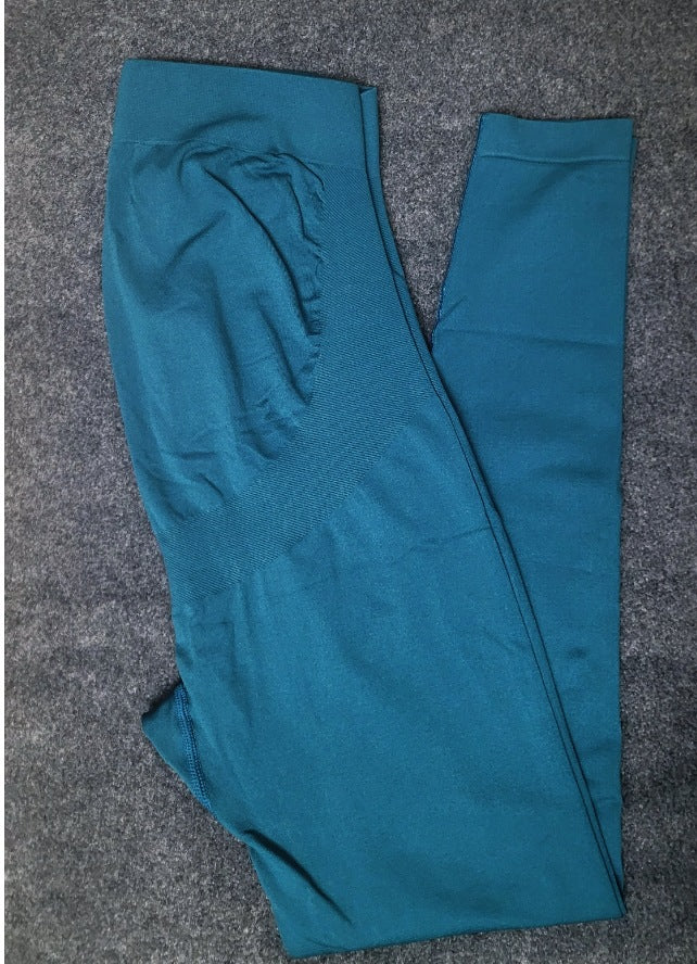 Pregnant Women Casual Solid Color High Elastic Seamless Yoga Leggings