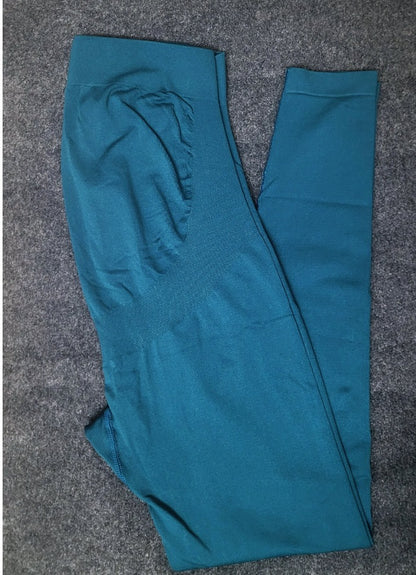 Pregnant Women Casual Solid Color High Elastic Seamless Yoga Leggings