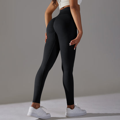 Pantalones de yoga deportivos de cintura alta para mujer, informales, a la moda, con efecto vientre plano y cadera.
