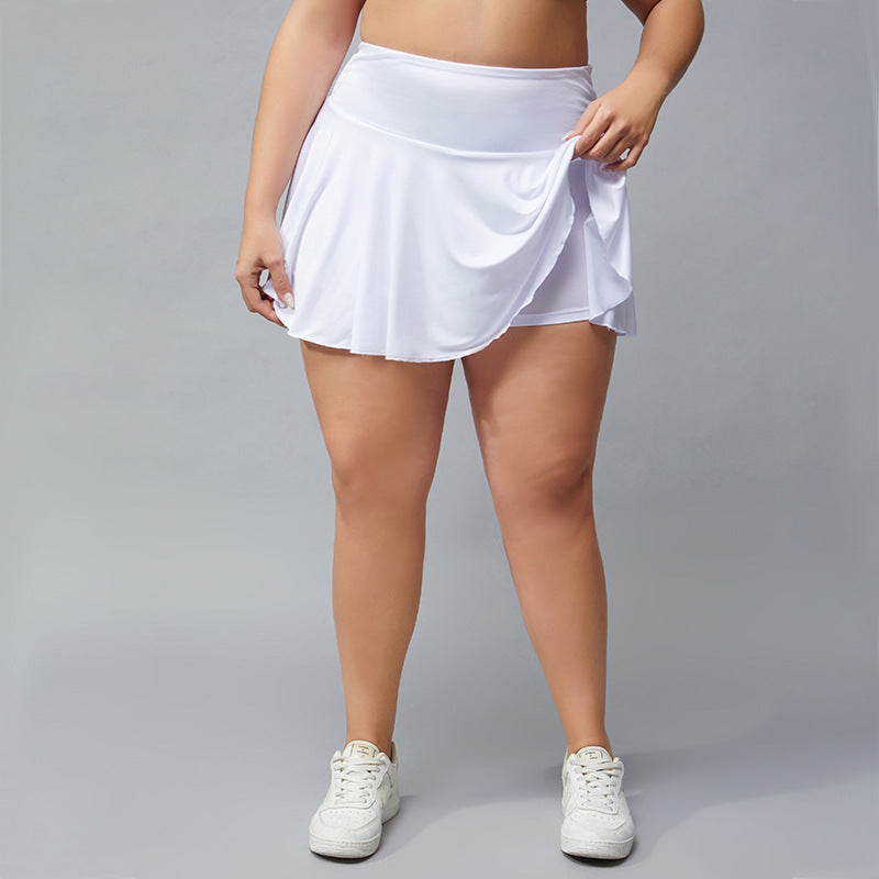 Falda de tenis deportiva para mujer, informal, de talla grande, de secado rápido, transpirable y antideslizamiento