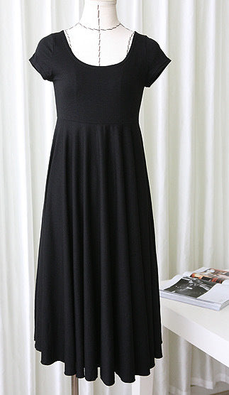 Summer Pregnant Women'S Casual Solid Color U-Neck Short Sleeve Dress
