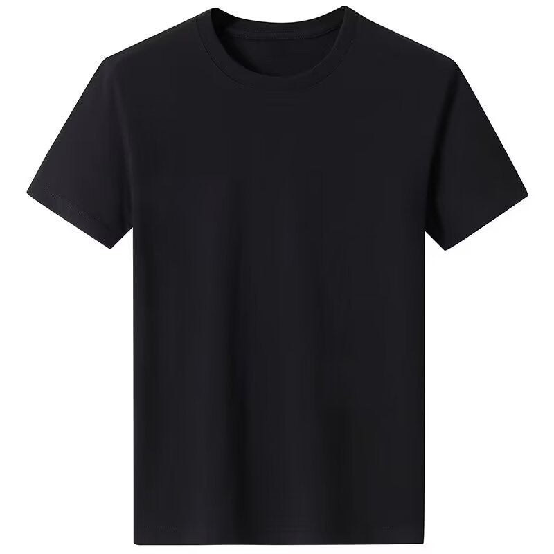 Camiseta informal de verano para mujer, color liso, cuello redondo, manga corta, sin mangas