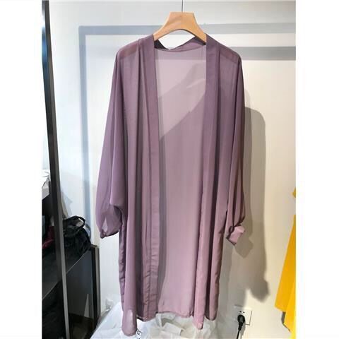 Women Casual Beach Vacation Sunscreen Chiffon Cardigan Jacket