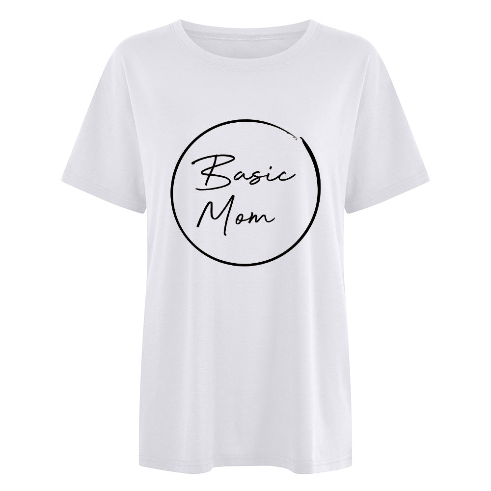 Camiseta estampada informal para el Día de la Madre para mujer
