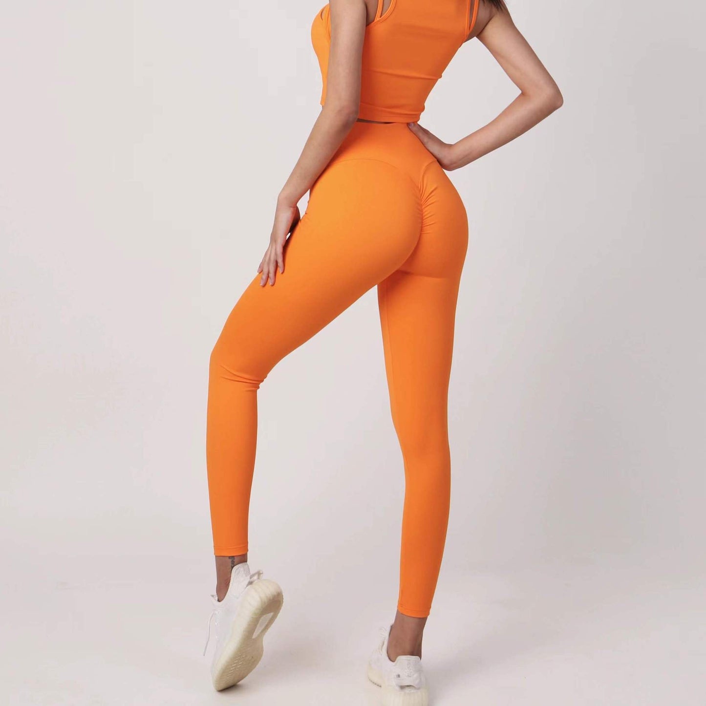 Solid Color Casual Women'S Tight High Waist Sports Pants