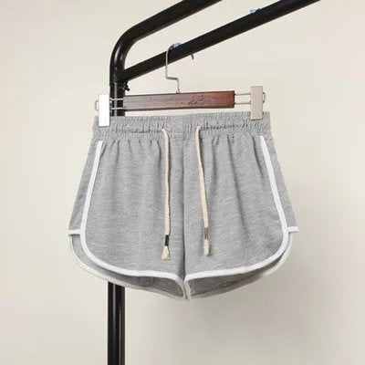 Women Casual Loose Solid Color Wide Leg Drawstring Shorts