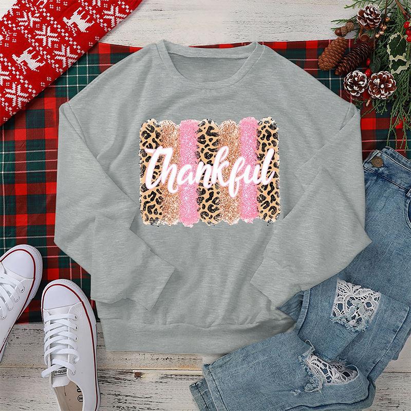 Sudadera informal de cuello redondo y manga larga para Acción de Gracias