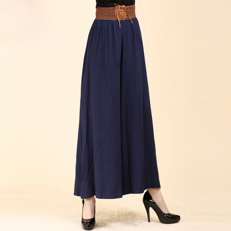 Women'S Fashion Casual Cotton Linen Thin Wide Leg Loose Trousers