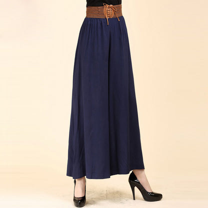 Women'S Fashion Casual Cotton Linen Thin Wide Leg Loose Trousers