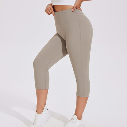 Women Casual Solid Color Plus Size High Waist Hip Lifter Sports Fitness Yoga Pants