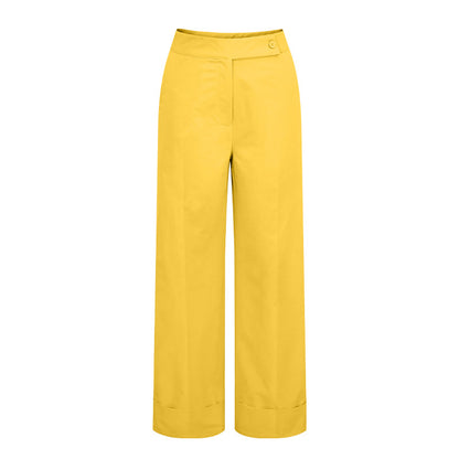 Women Fashion Casual Solid Color Leg Pants
