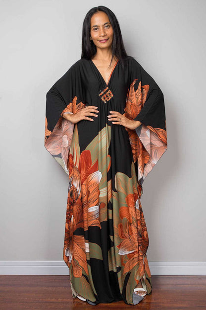 Polyester Printed Loose Woven Robe Vacation Casual Beach Bikini Coverup Women Loose Dress