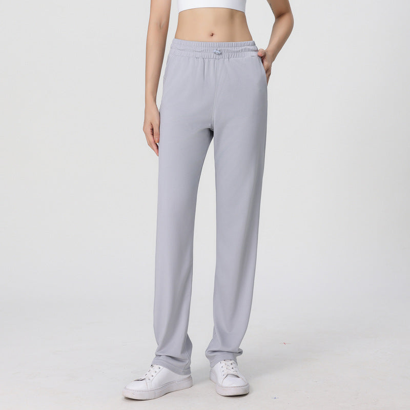 Women'S Casual Solid Color Yoga Breathable Straight Leggings