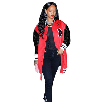 Chaqueta de béisbol informal de moda para mujer