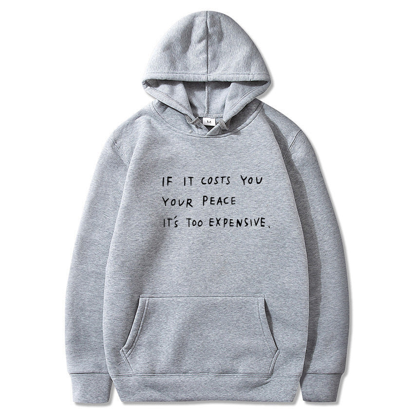 Sudadera con capucha informal con bolsillo y estampado de eslogan y letras para mujer