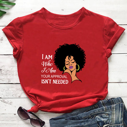 Women Casual Summer Round Neck Graphic Print Short Sleeves Colored T-shirt