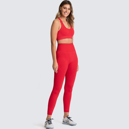 Conjunto deportivo de 2 piezas para mujer, informal, de color sólido, sin mangas, con pantalones ajustados