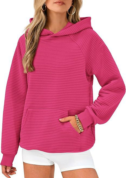 Autumn Winter Women Fashion Casual Solid Color Pocket Long Sleeve Hoodies