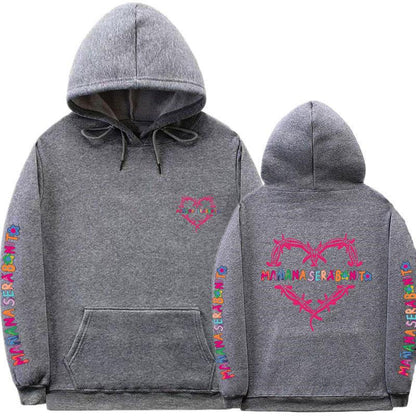 Sudadera con capucha informal con estampado de letras para mujer