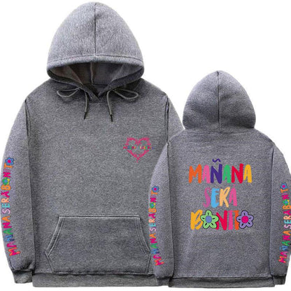 Sudadera con capucha informal con estampado de letras para mujer