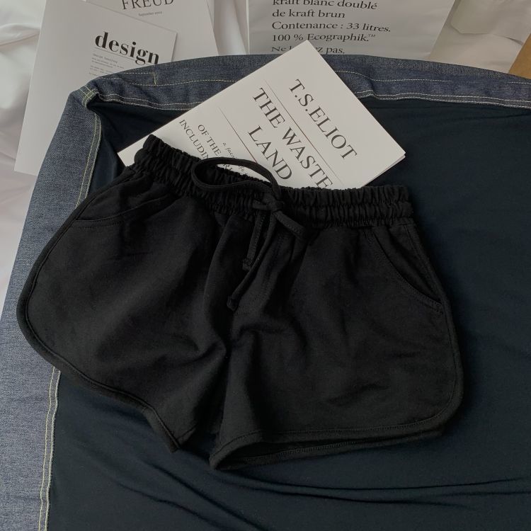 Women Casual Loose High Waist Straight Wide Leg Short