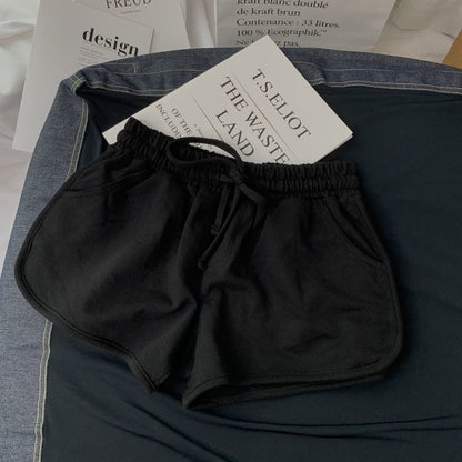 Women Casual Loose High Waist Straight Wide Leg Short