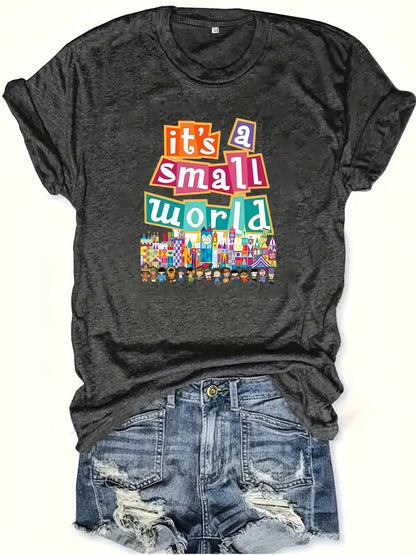 Camiseta estampada casual de moda para mujer